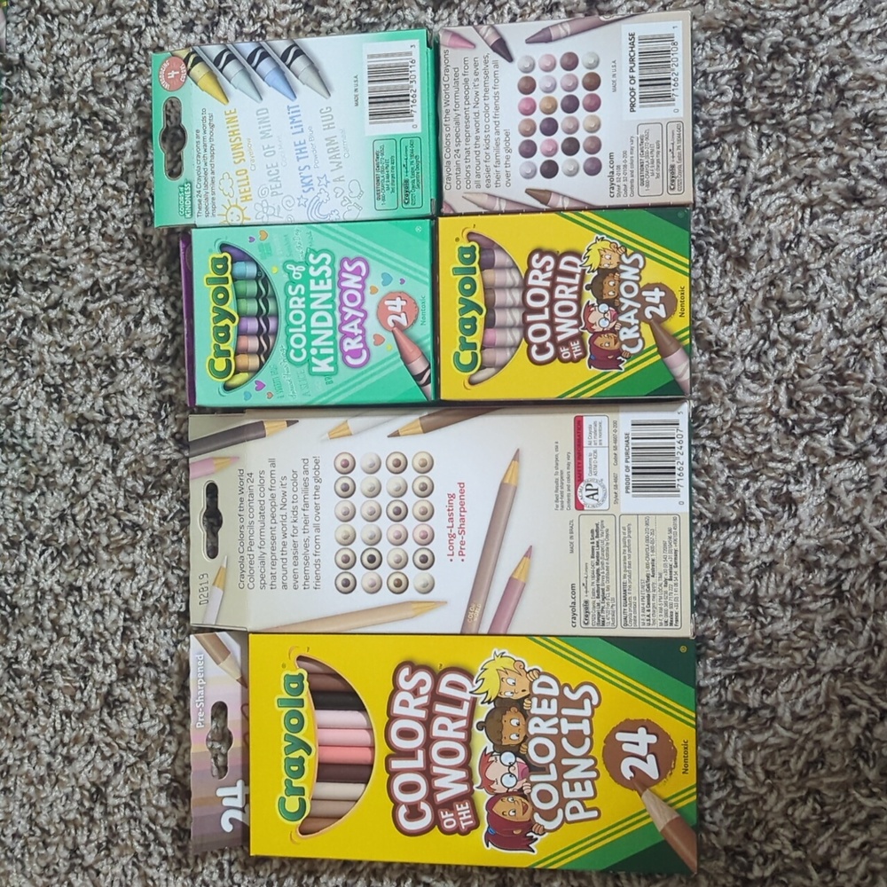 6 Crayola Colors of the World Crayons colored pencils kindness back to school
